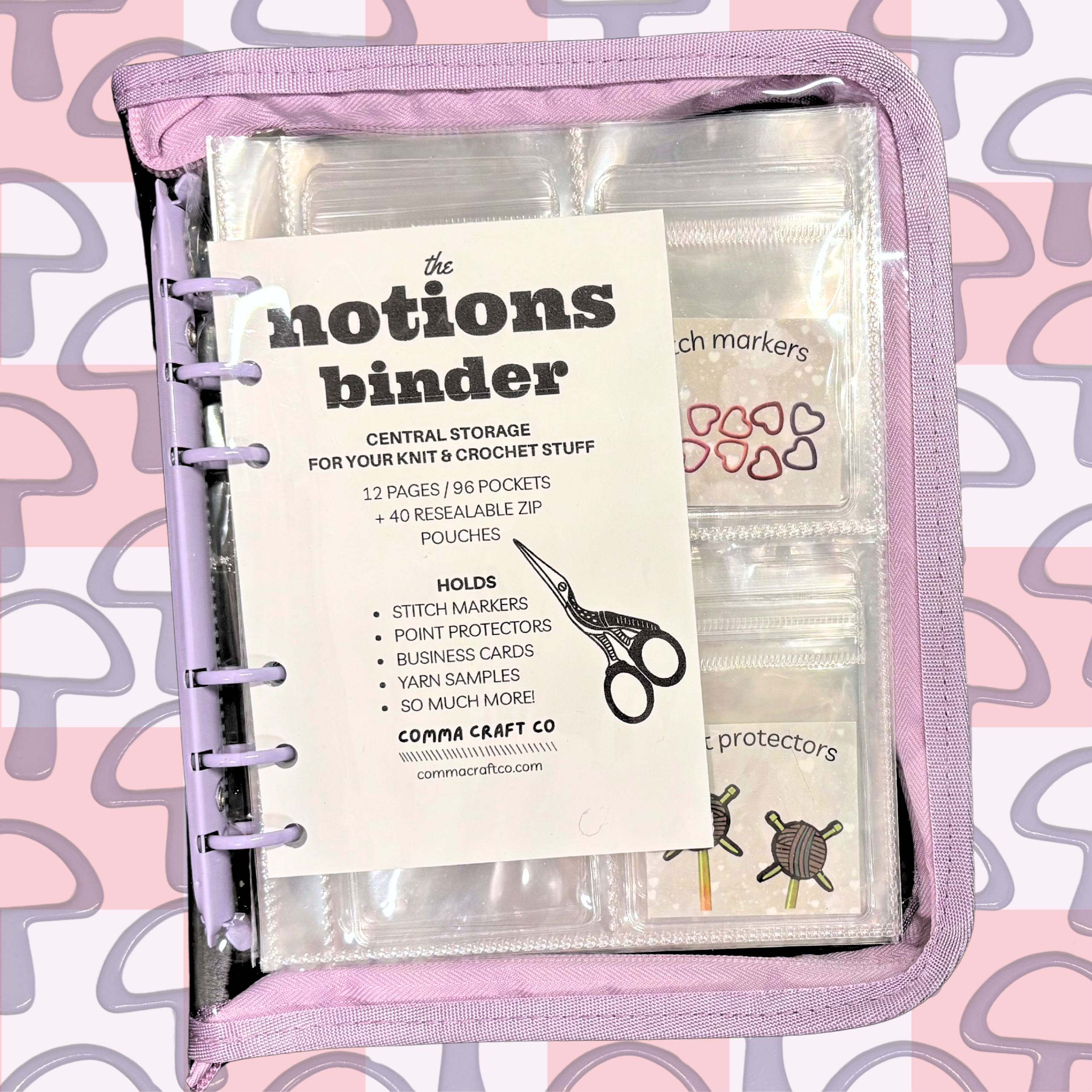 Comma Craft Co - Wholesale Knitting/Crochet Supplies - The Notions Binder - Deluxe Knitting and Crochet Organizer6