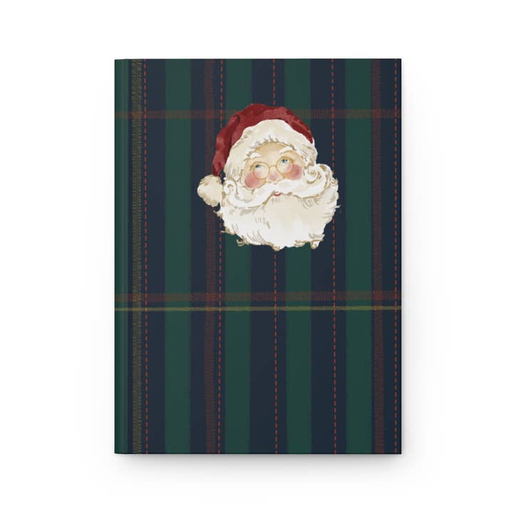 Père Noël et journal à couverture rigide en plaid pour la vente par MagicMerchEmporium