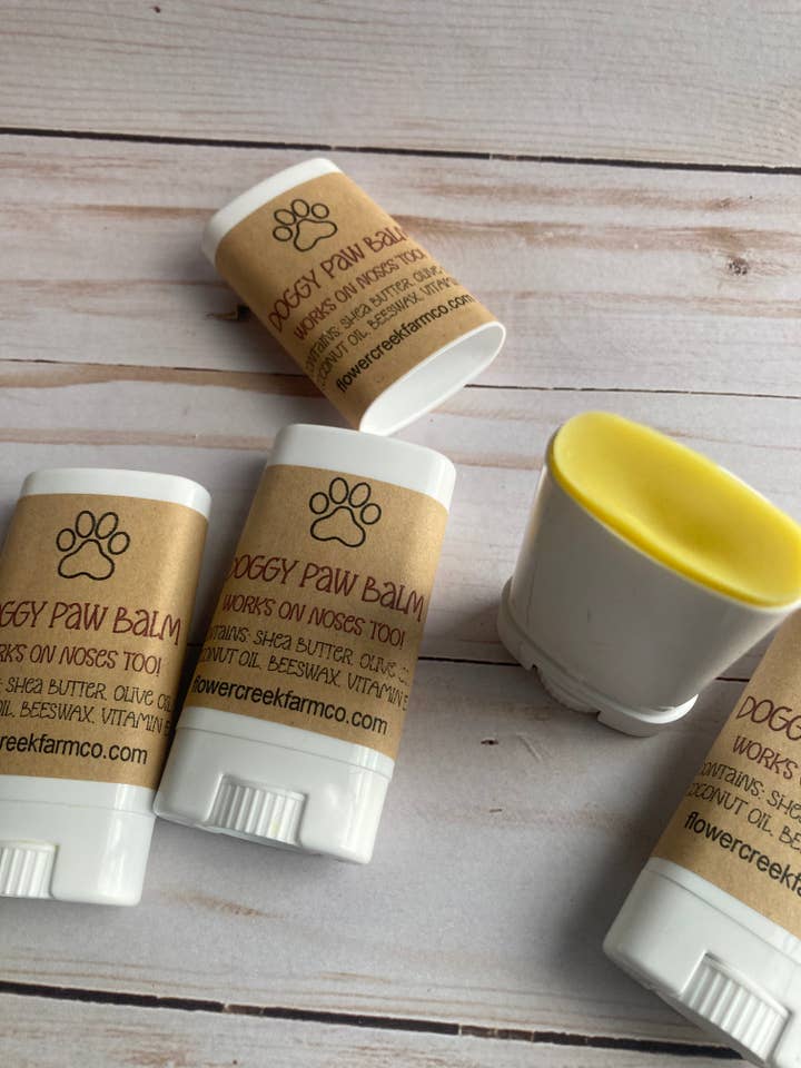 Organic Doggy Paw Balm for Healthy Paws and Soothing Relief for wholesale by Flower Creek Farm Co.