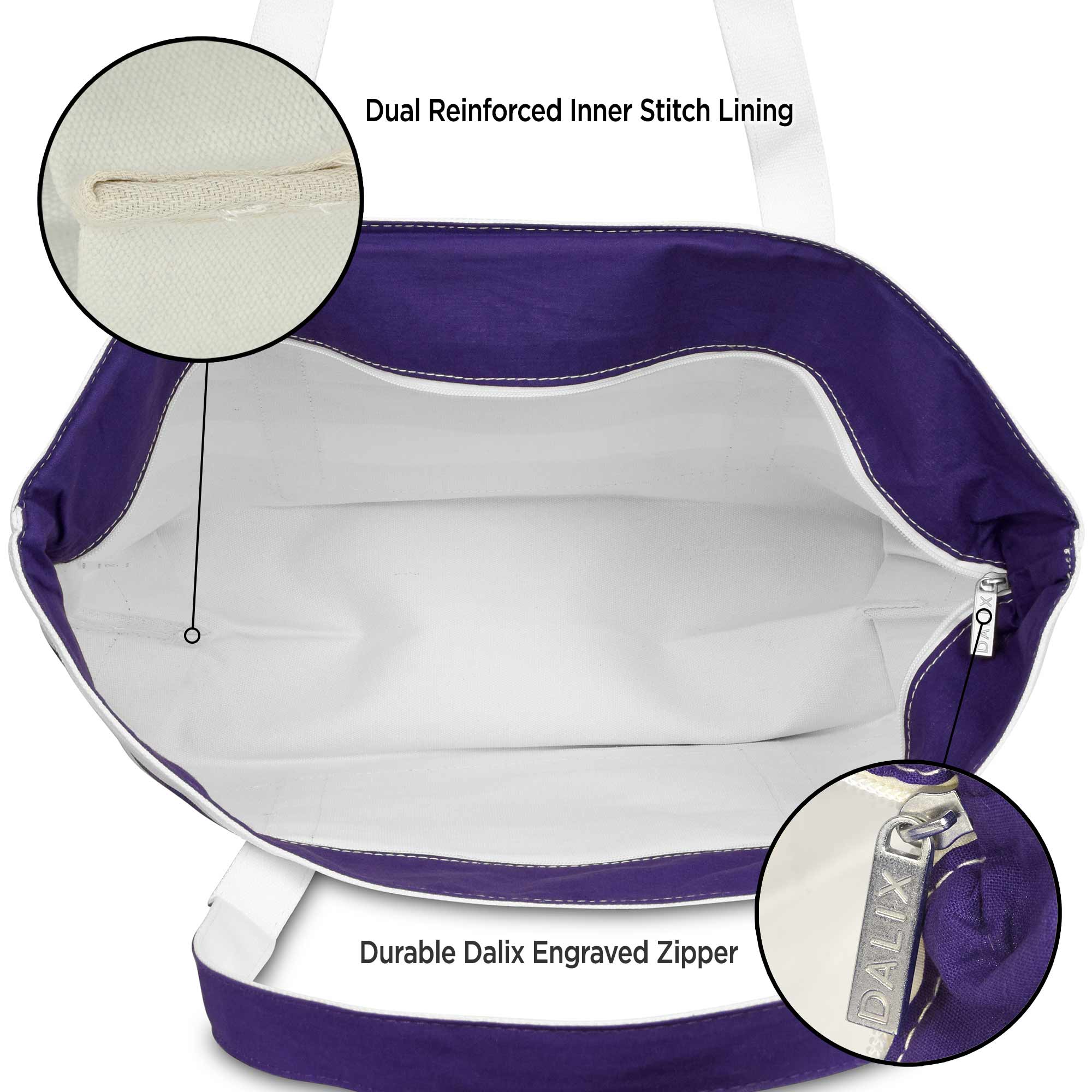 Dalix - Wholesale Tote Bag - Women's - DALIX Ocean Sailboat Womens Embroidered Striped Tote Bag21