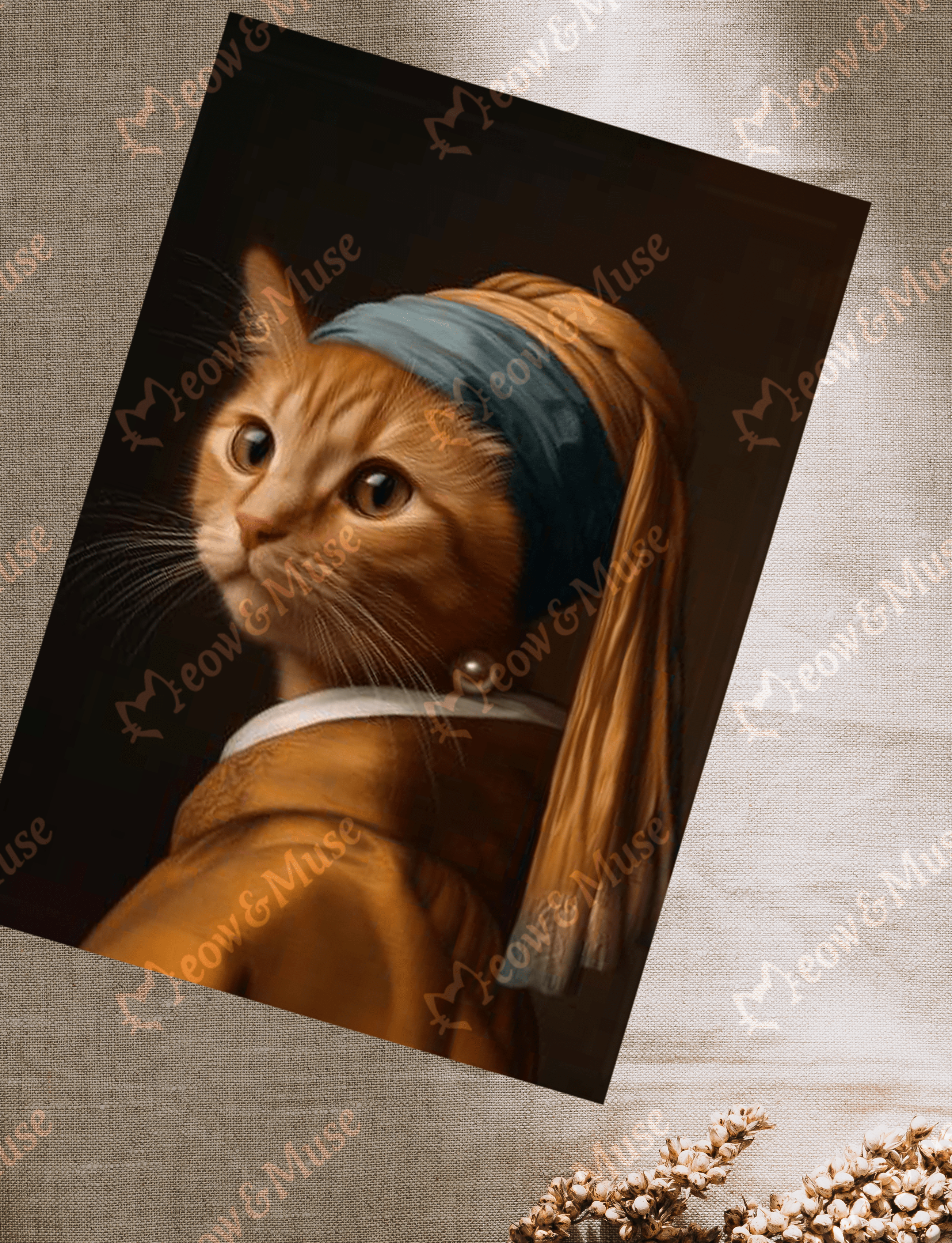 Meow & Muse - Wholesale Postcard - Postcard Vermeer Cat Ginger0