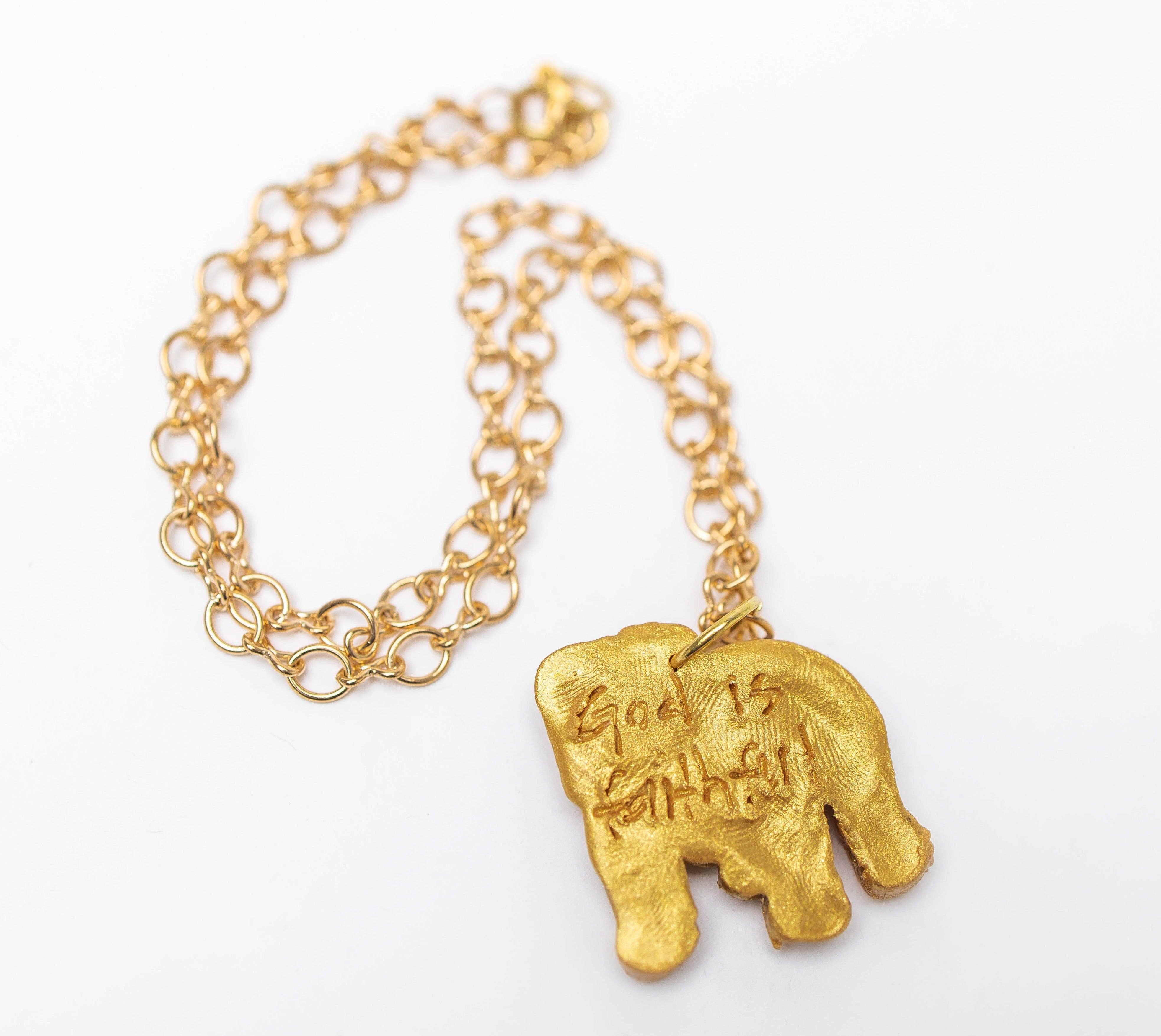 Hidden Truth Jewelry - Wholesale Pendant/Charm Necklace - Gold Plated Figure 8 Chain with Bulldog3