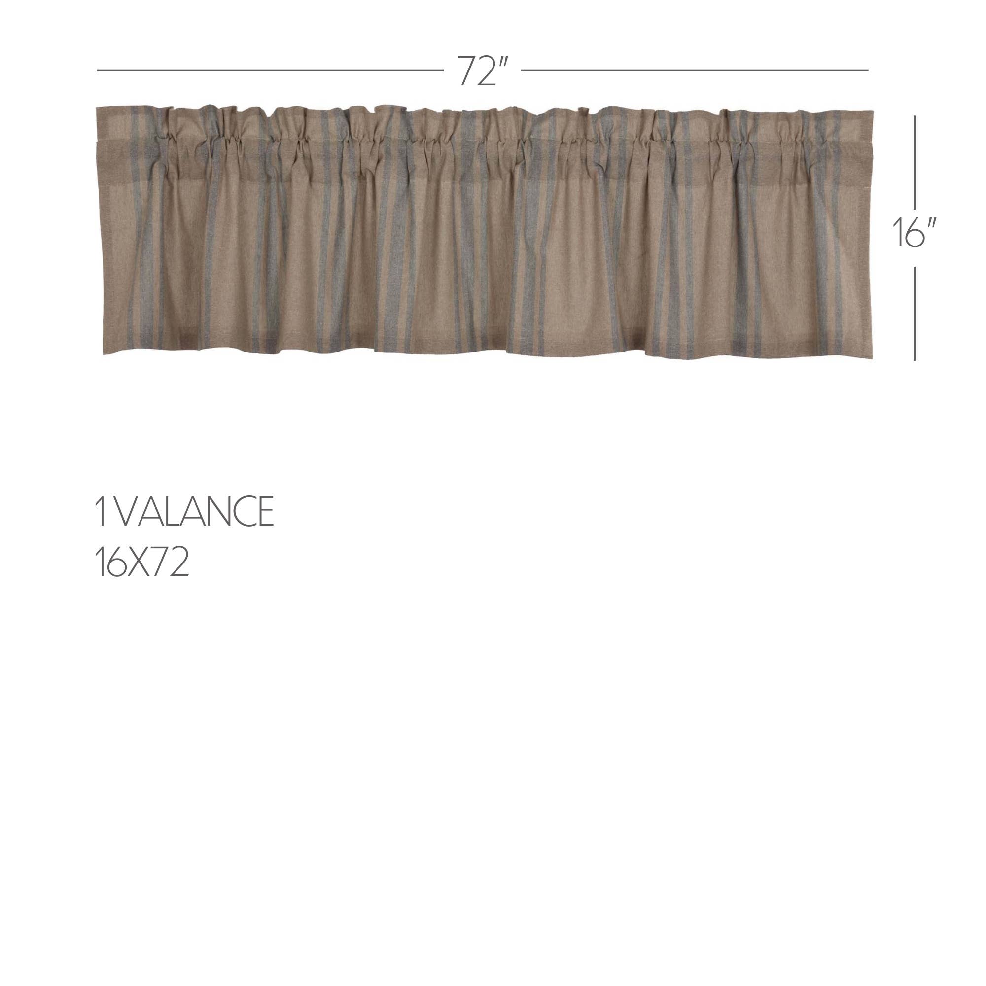 VHC Brands - Wholesale Valance - Grain Sack Blue Valance 16x722