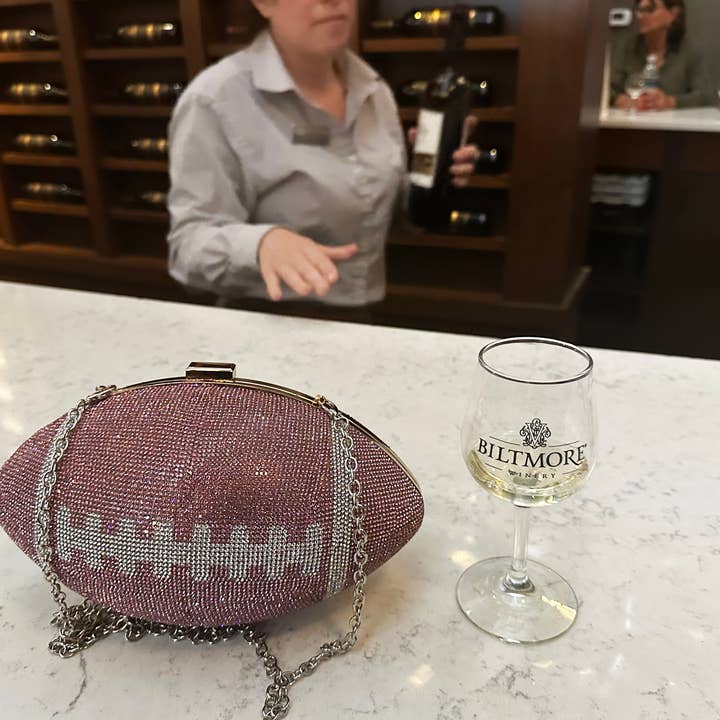 REMOVED BRAND – Engroshandel Crossbodytaske - Dame – Fodboldtasker! Lyserøde & hvide rhinsten brystkræft AWR4