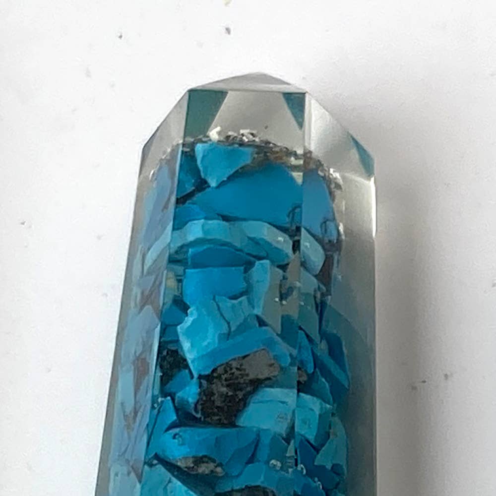 VIE - Vente Pierre et cristal de spiritualité - Tour obélisque en orgonite, 10-12 cm19