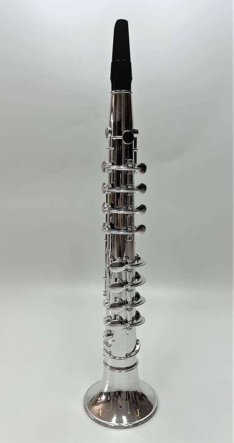 KsmToys – Brinquedo musical - Crianças e bebés por atacado – Conjunto de instrumentos musicais infantis: trompete, saxofone e clarinete com caixa marrom3