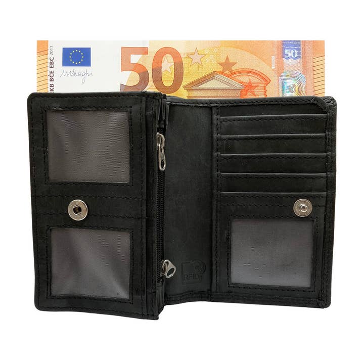 Arrigo - Wholesale Wallet - Women's - Leather Wallet ladies - Buffel Leather Croco Print Compact4