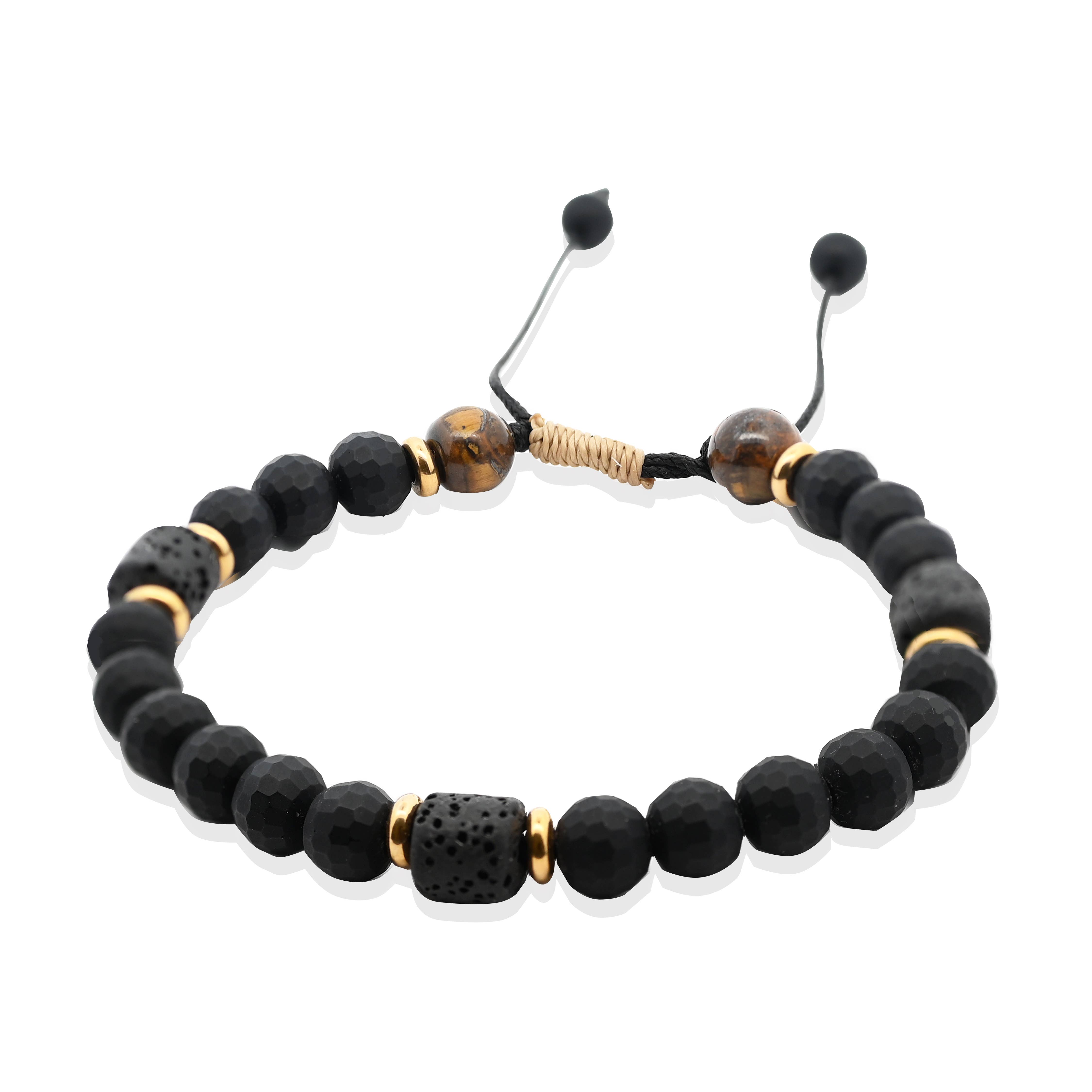 AMORINO SRL - Wholesale Beaded Bracelet - ADJUSTABLE BRACELET IN NATURAL STONE - DS24296A2310