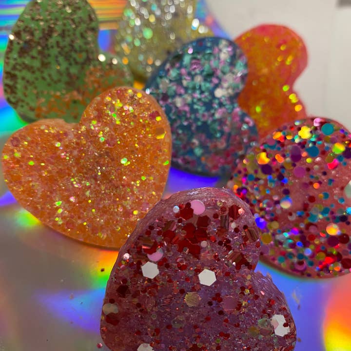 Wild Stella Wholesale - Wholesale Car Freshener - Women's - NEW STYLE! Candy colored heart vent clips with glitter!