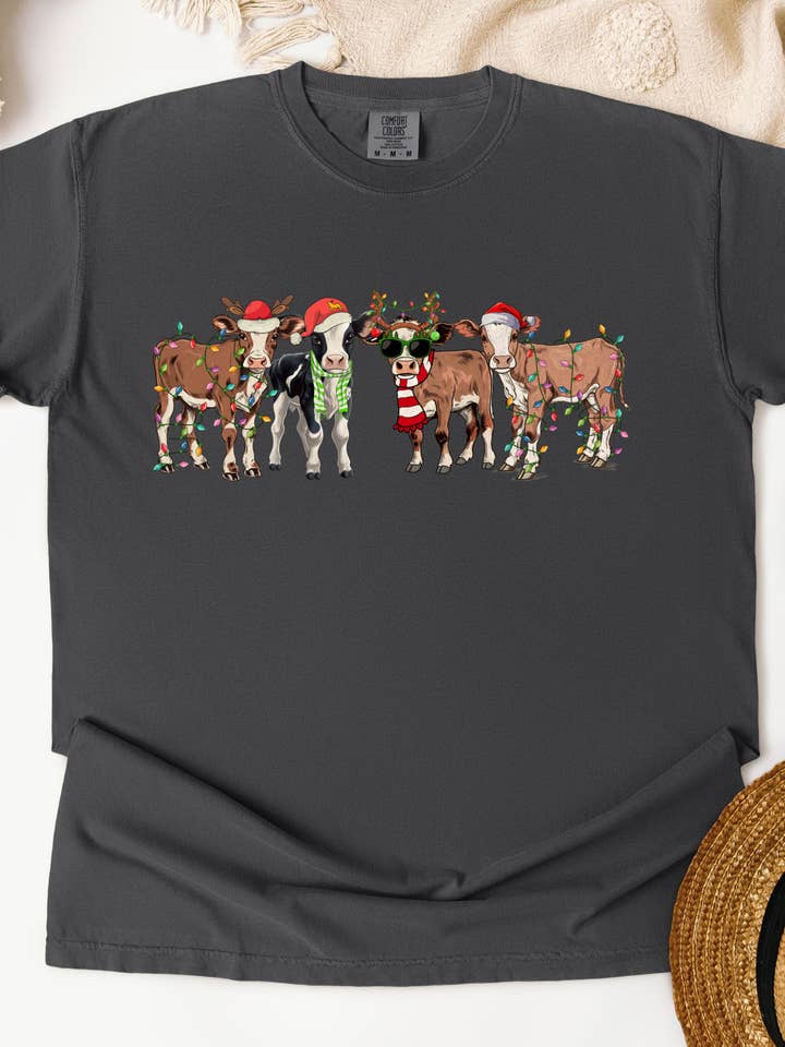 Graphisme de vaches de Noël pour la vente par Top Notch