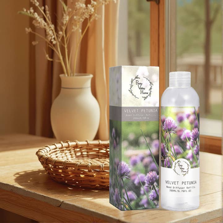 Pretty Valley Home - Wholesale Fragrance Oil - 200ml Fragrance Diffuser Refill Oil - Velvet Petunia