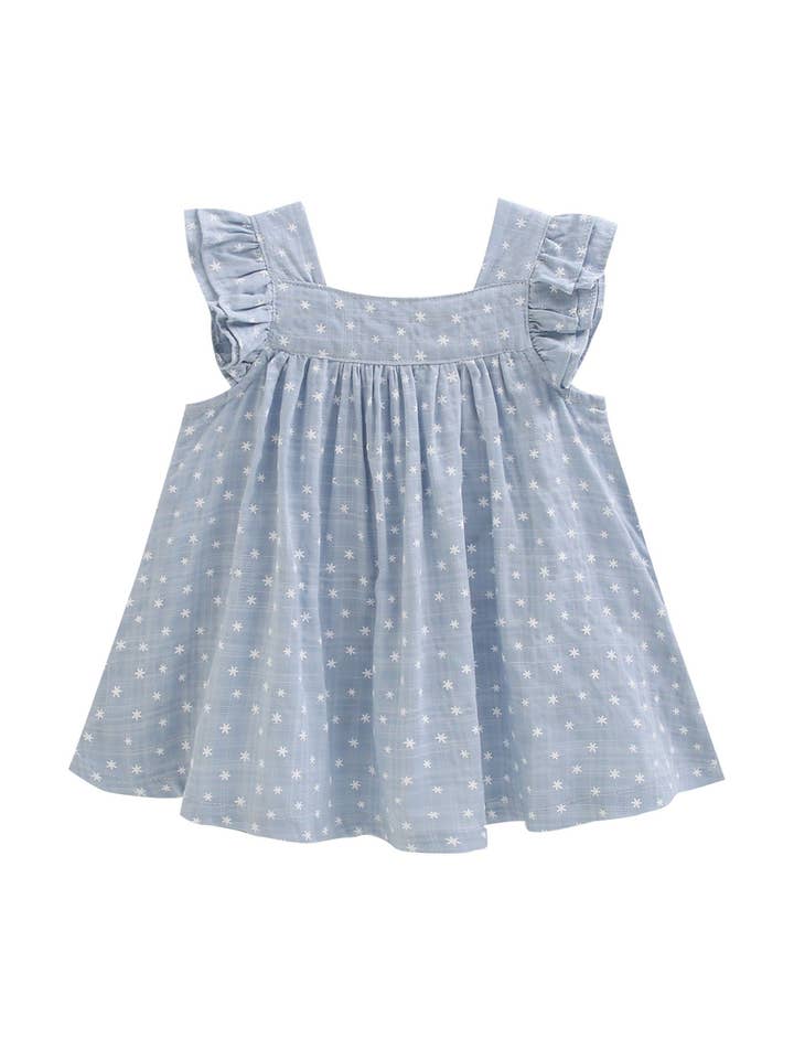 Blå kjole med stjernemønster BGV96603 for engroshandel hos Newness Kids