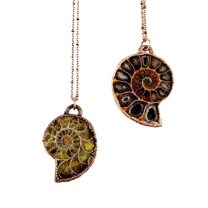 MergingMetals - Wholesale Pendant/Charm Necklace - Ammonite Fossil Necklace