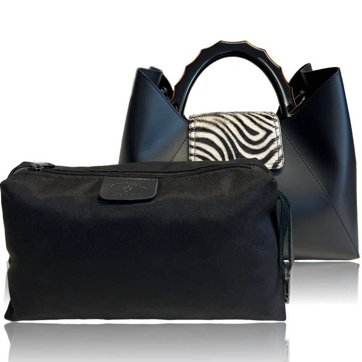 MODARNO - Wholesale Top Handle Bag - Women's - Modarno Leather Handbag with Pony Flap “Chloe”