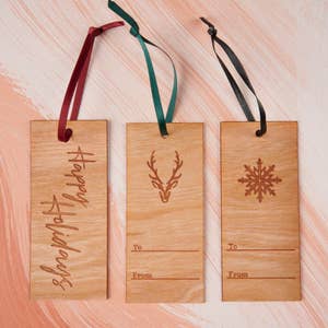 MULTI-PACK Custom Wood Gift or Wine Tag Sets