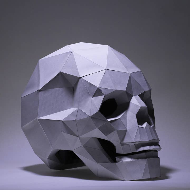 PAPERCRAFT WORLD - Wholesale DIY Craft Kit - Low Poly Skull PaperCraft Origami Model