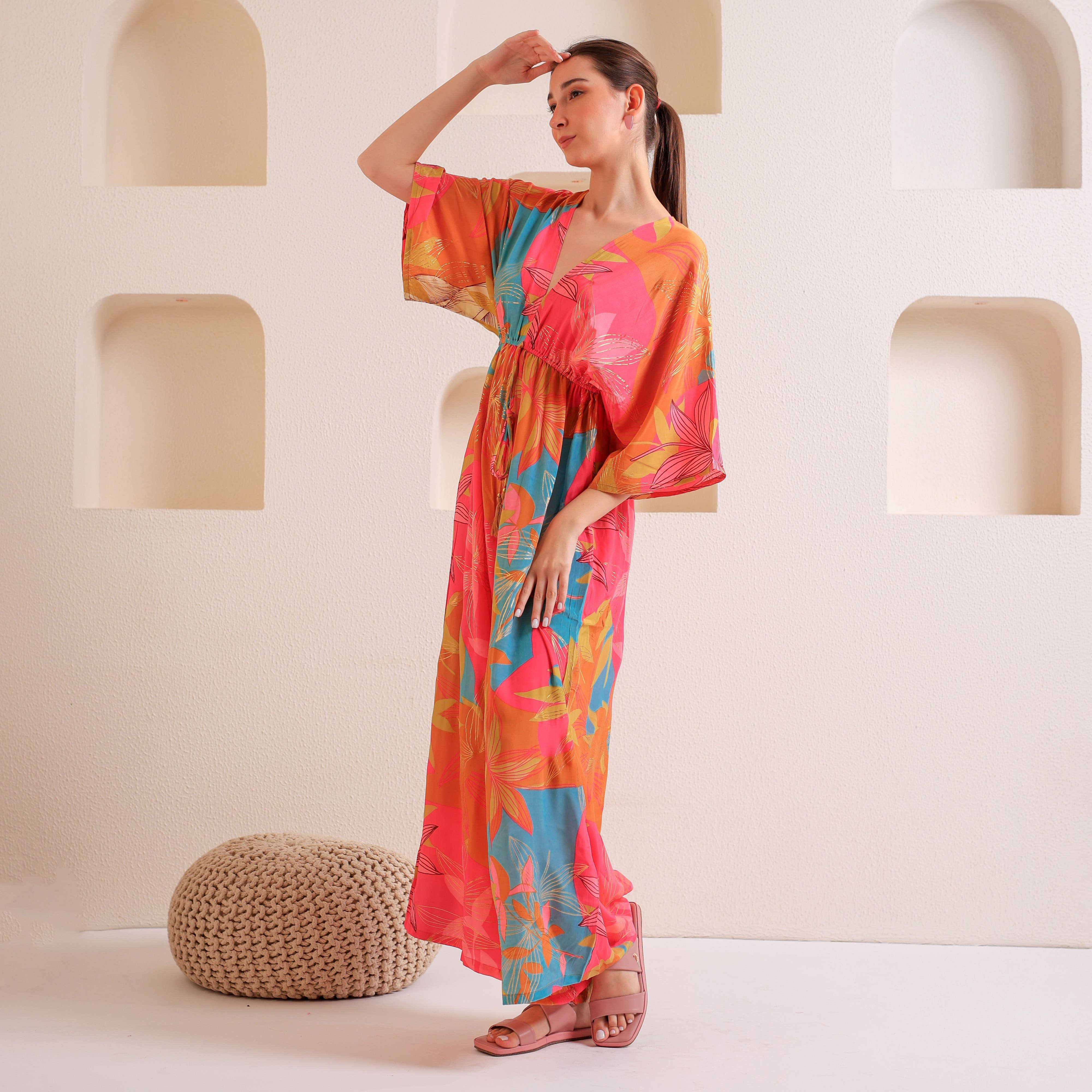 Single Color Tropical Breeze Floral Jumpsuit Romper Pink for wholesale on Faire5