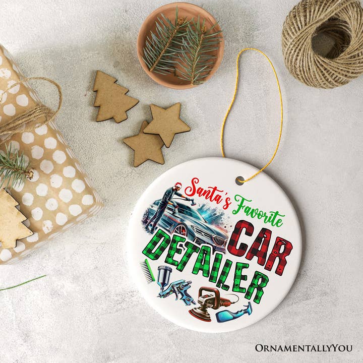 OrnamentallyYou - Wholesale Ornament - Santa's Favorite Car Detailer, Christmas Appreciation Gift3
