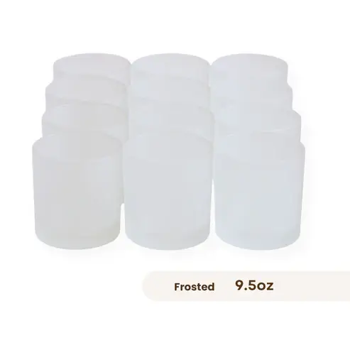 General Wax - Candle Making Supplies - Wholesale Candle Holder - 9.5 oz Monticiano Frosted - Candle Making Glass2