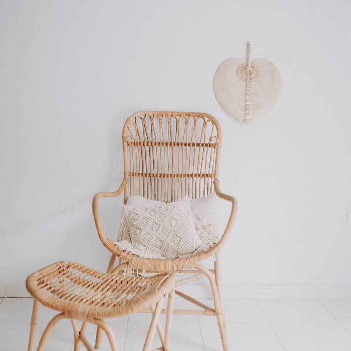 Village Thrive - Wholesale Wall Accent - Woven Paradisio Fan in Blonde2