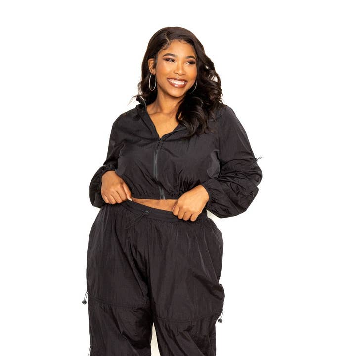 Plus Active Zip Up Set With Cord Lock Detail and other Purchase Wholesale moda fitness plus size. Free Returns & Net 60 Terms on Faire trending on Faire.