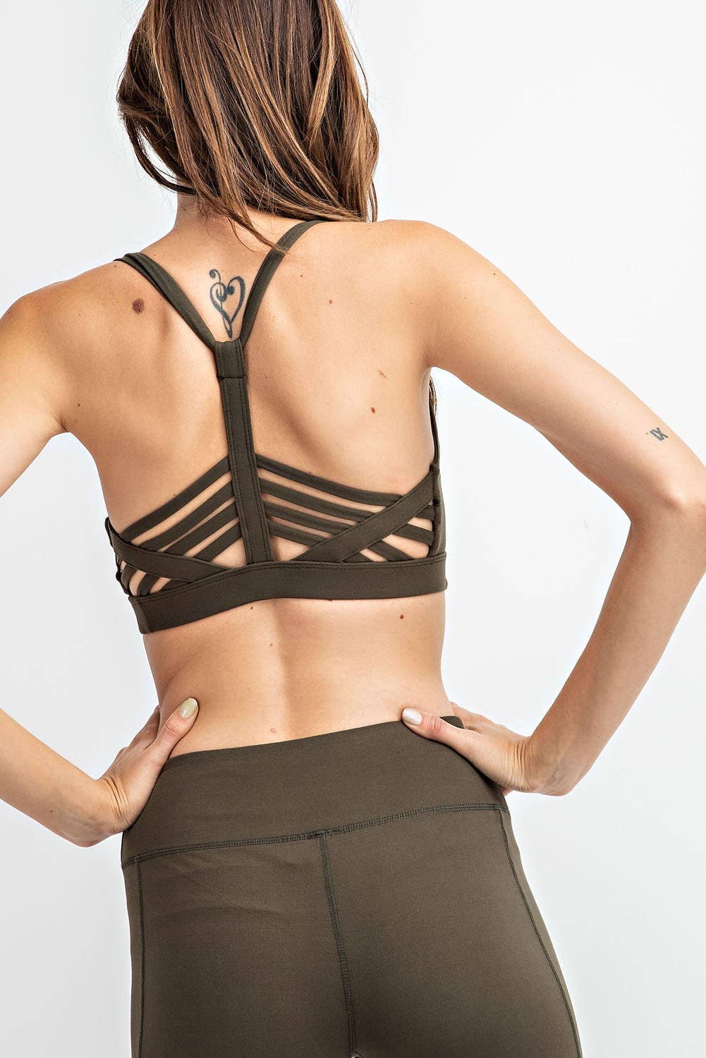 OLIVE T1592PL-SM-Strappy Criss Cross Y-Racerback Sports Bra for wholesale on Faire