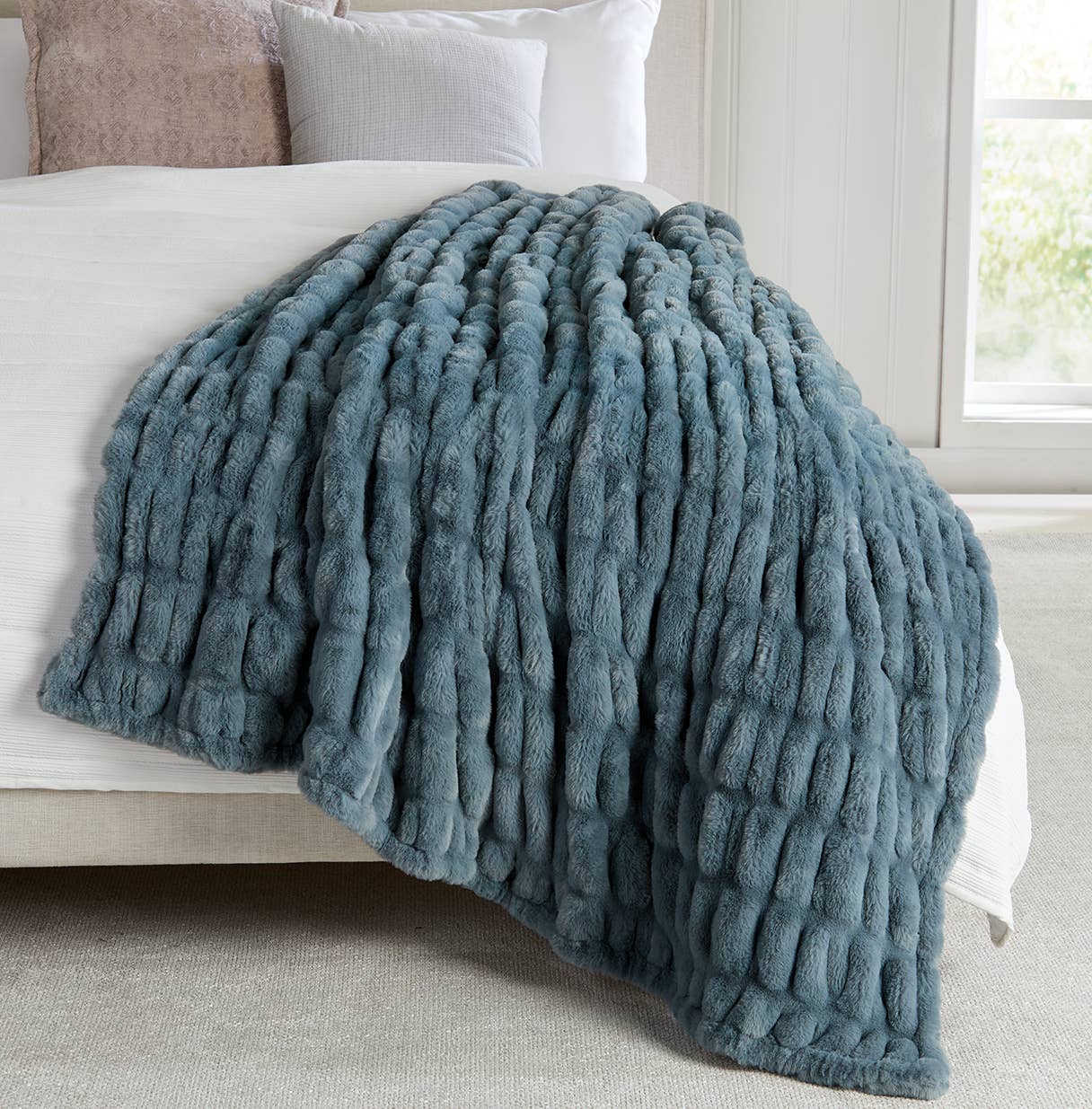 Springtree Home - Wholesale Throw Blanket - Luxury Heavyweight Ruched Throw Blankets 50" x 60" 5