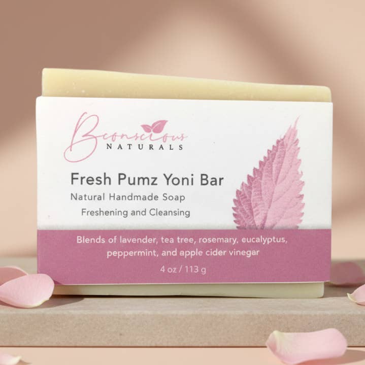 Bconscious Naturals™ Frisk Pumz Æblecidereddike Rensende Yoni Sæbebar
Naturlig, pH-balancerende rens til en sund yoni for engroshandel hos bconsciousnaturals