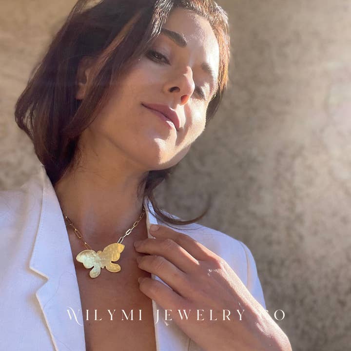 WILYMI Jewelry Co – wholesale Choker/collar – Butterfly Choker Necklace | 24K Gold Filled | Adjustable4