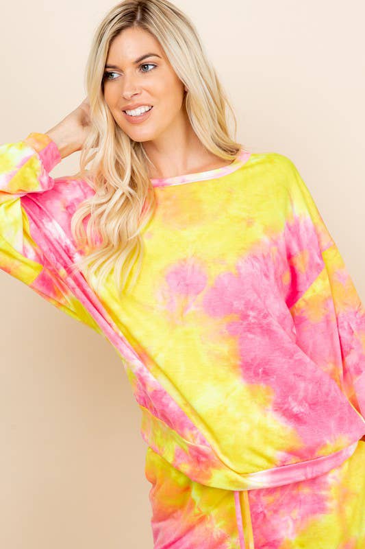 Emerald Collection - Venta al por mayor Sudadera - Mujer - ETK-8160 French Terry Tie Dye Corte relajado5