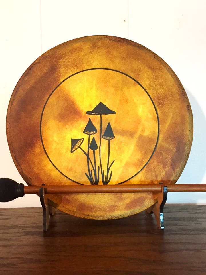 Tambor chamánico de setas con soporte y funda de transporte opcionales para venta al por mayor de inRhythm
