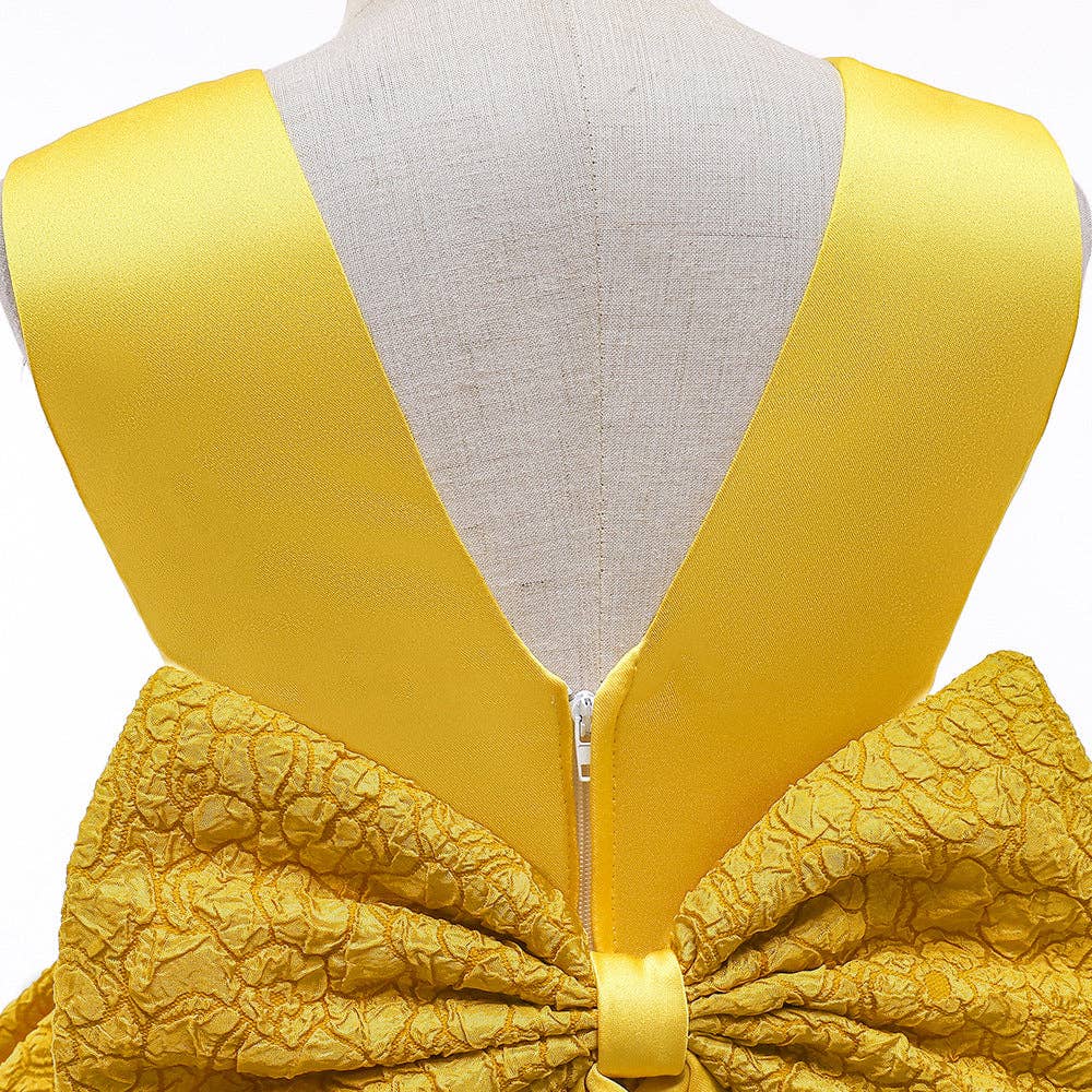 MyKids-USA® - Wholesale Dress - Kids - Baby Girl Flower Patched Design Solid Color Sleeveless Princess Formal Dress19