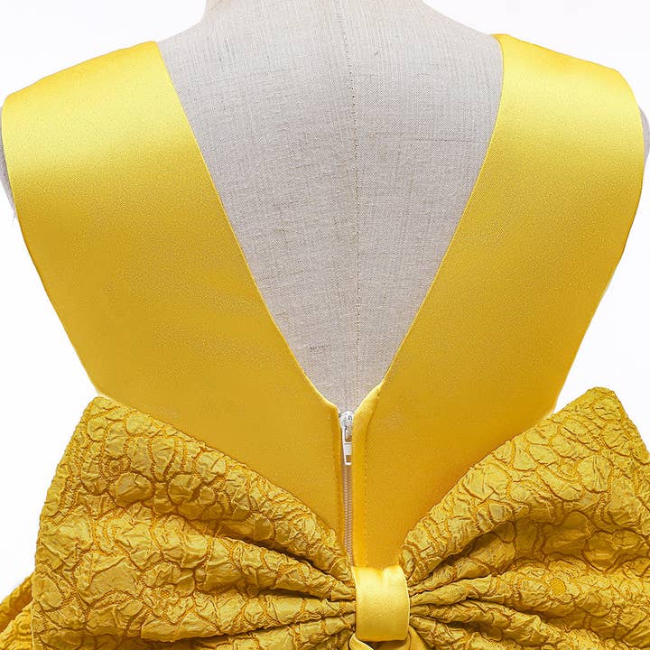 MyKids-USA® - Wholesale Dress - Kids - Baby Girl Flower Patched Design Solid Color Sleeveless Princess Formal Dress19