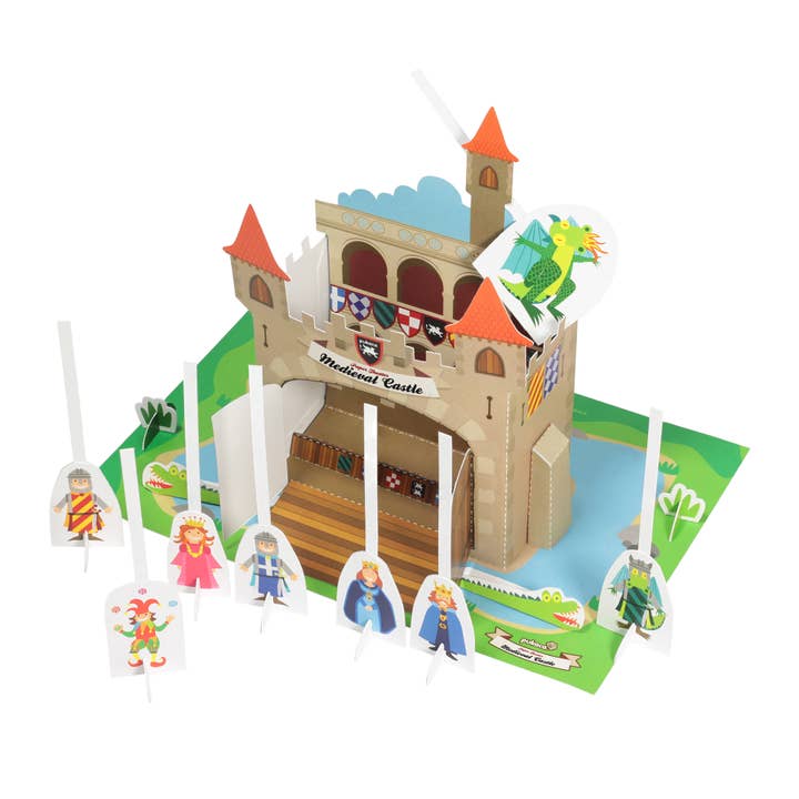 pukaca - Wholesale DIY Craft Kit - Kids - Medieval Castle Paper Theater