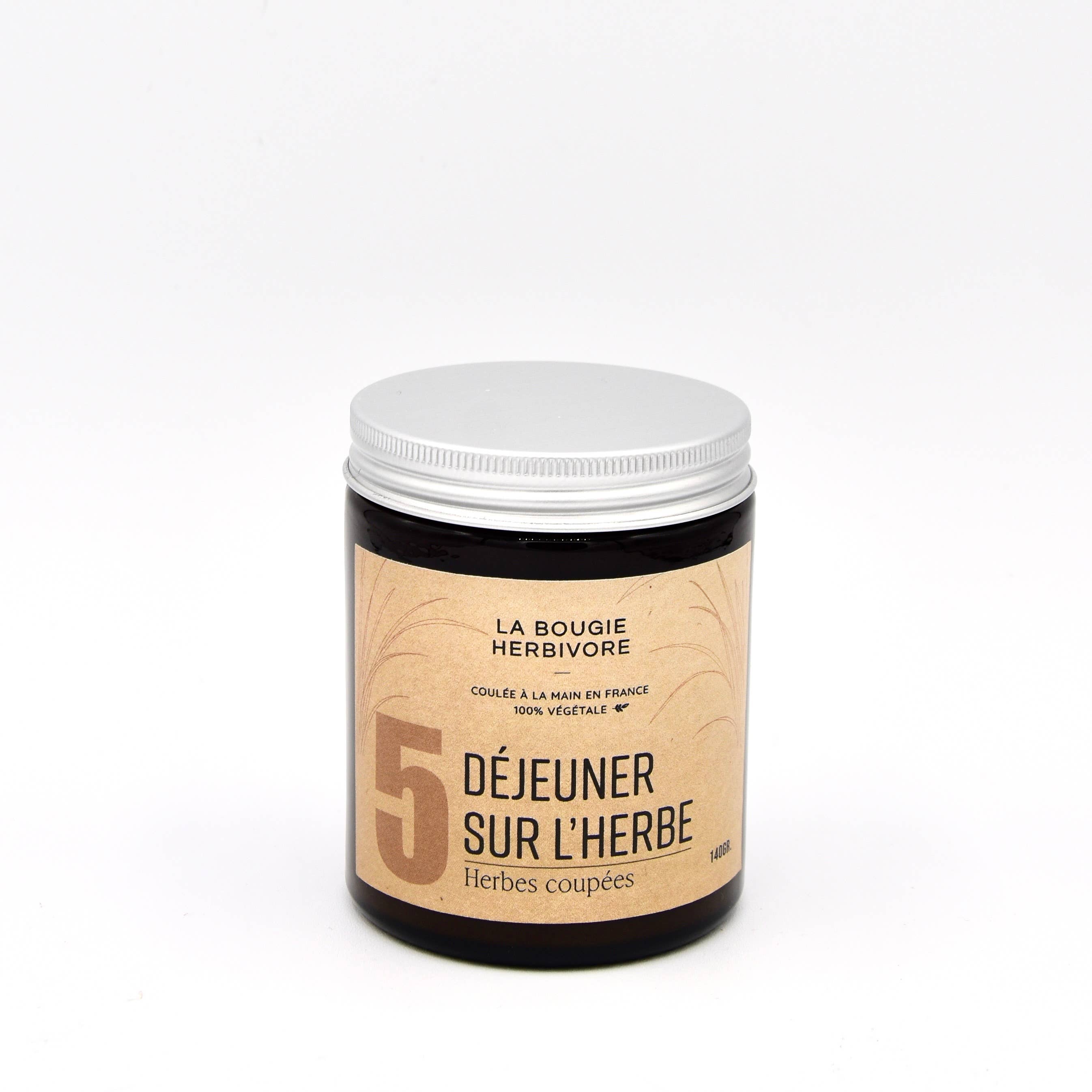 LA BOUGIE HERBIVORE - Vente Bougie en bocal - Bougie parfumée naturelle N°5 Déjeuner sur l'herbe 3 formats3