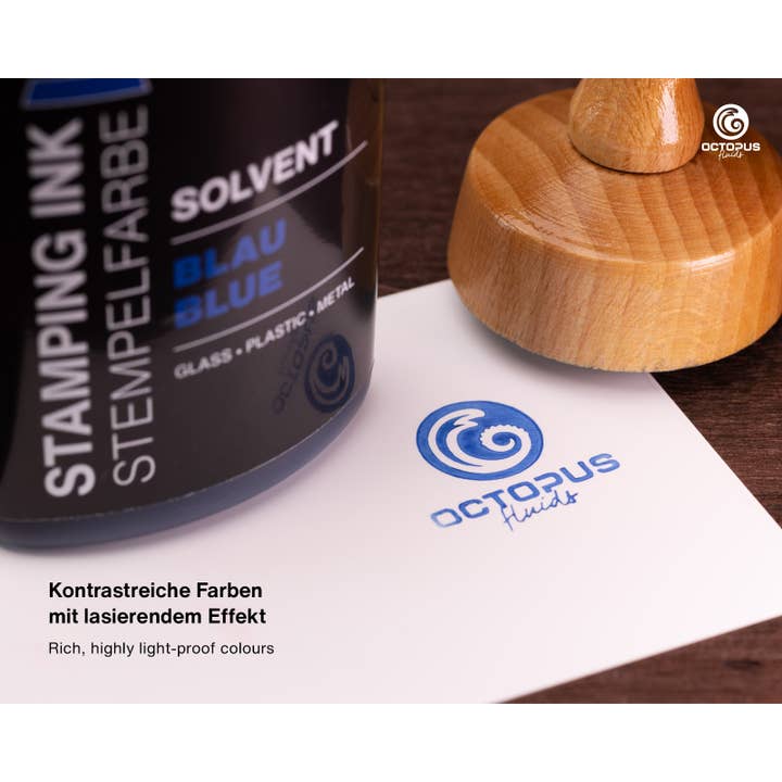 Octopus Concept GmbH - Wholesale Ink Pad - Octopus stamping ink for smooth surfaces, blue 50ml2