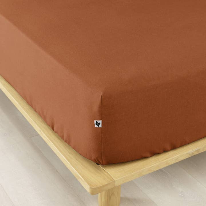 FITTED SHEET 90 x 190 cm CANDICE Tomette for wholesale by L'effet Papillon