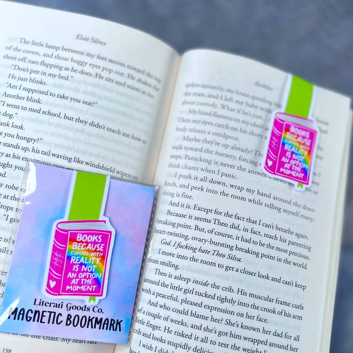 Literari Goods, Co | Book Themed Candles + Gifts - Wholesale Bookmark - Magnetic Bookmark - Coping with reality is not an option1