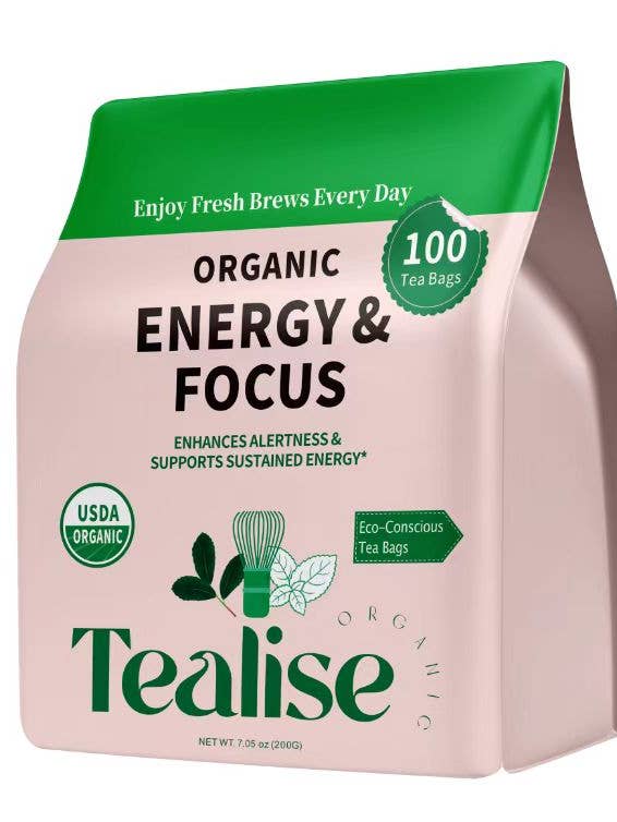 (100 Tea Bags) Organic Energy & Focus for wholesale by Tealise