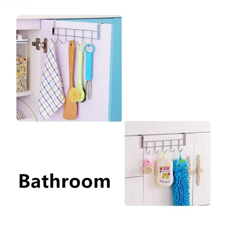 Tsyware - Wholesale Kitchen Storage/Organizer - 5 Hook Over The Cabinet Door Hooks Kitchen Rack Space Saving