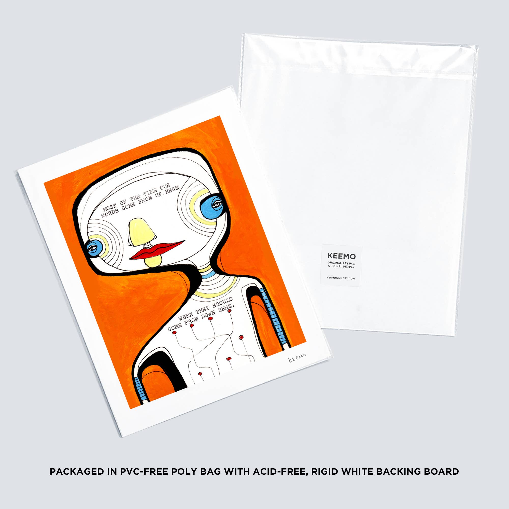 Keemo Gallery - Wholesale Art Print - Poem Heart Unique Modern Art Print Abstract Type Kind Words5