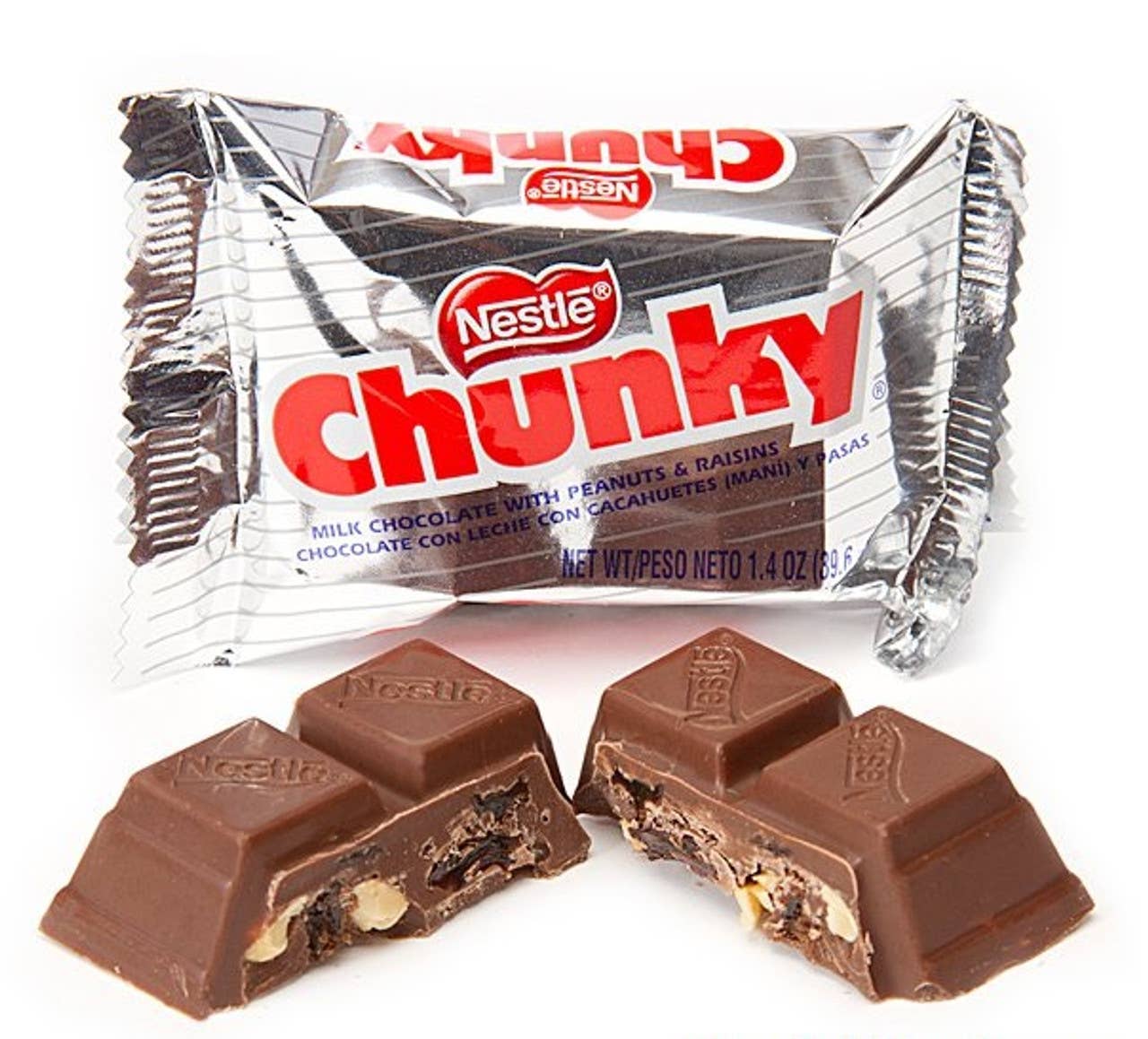 Snacky Candy - Wholesale Chocolate Bar - Nestle Chunky 1.4oz 24 count1