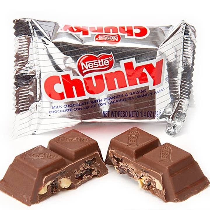 Snacky Candy - Wholesale Chocolate Bar - Nestle Chunky 1.4oz 24 count1