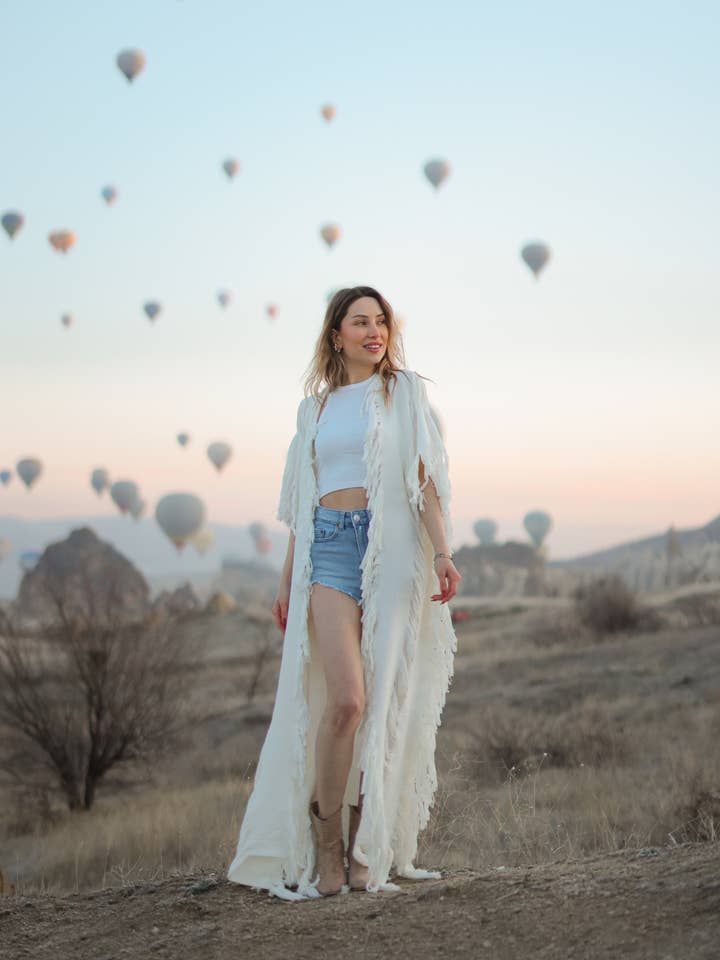 Moa - Wholesale Kimono - Women's - Frayed Festival Kimono Dress0