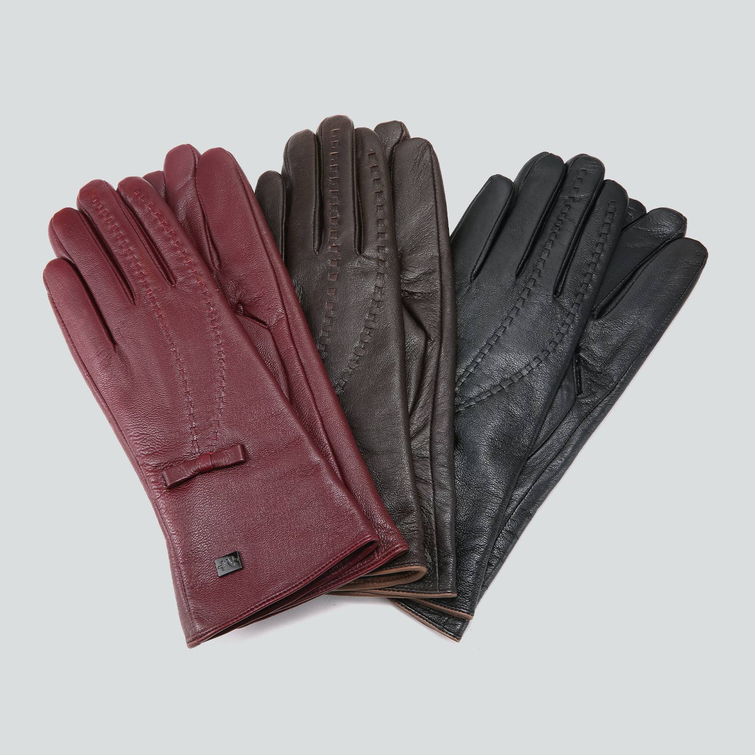 Mio Marino - Wholesale Gloves - Men's - Bow Design Leather Gloves6