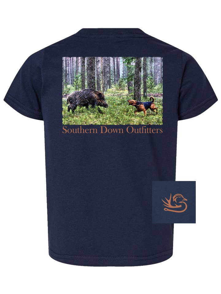 Hog and Dog Toddler Tee for wholesale by Southern Down Outfitters