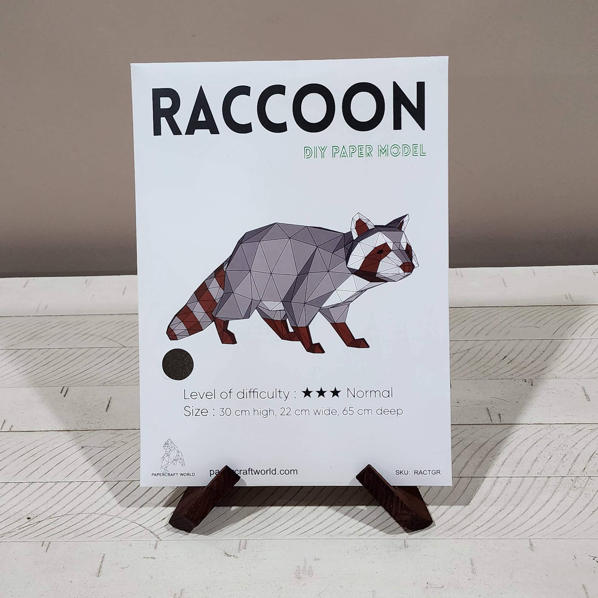 PAPERCRAFT WORLD – Kit de artesanato DIY por atacado – Raccoon Modelo 3D PaperCraft Origami14