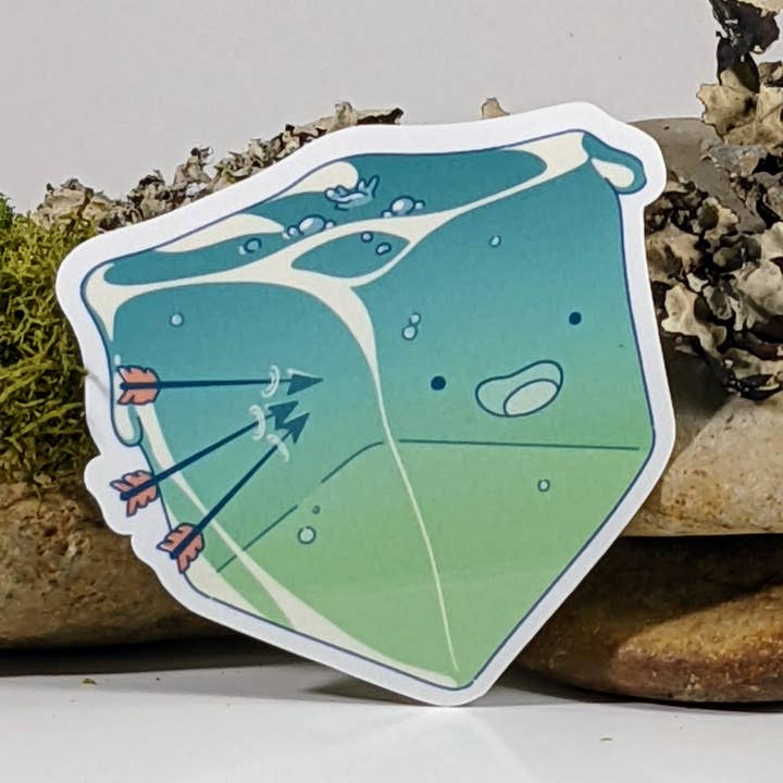 Kawaii Cube Monster Tabletop Gaming Sticker - 2.5" for wholesale by Mimic Gaming Co