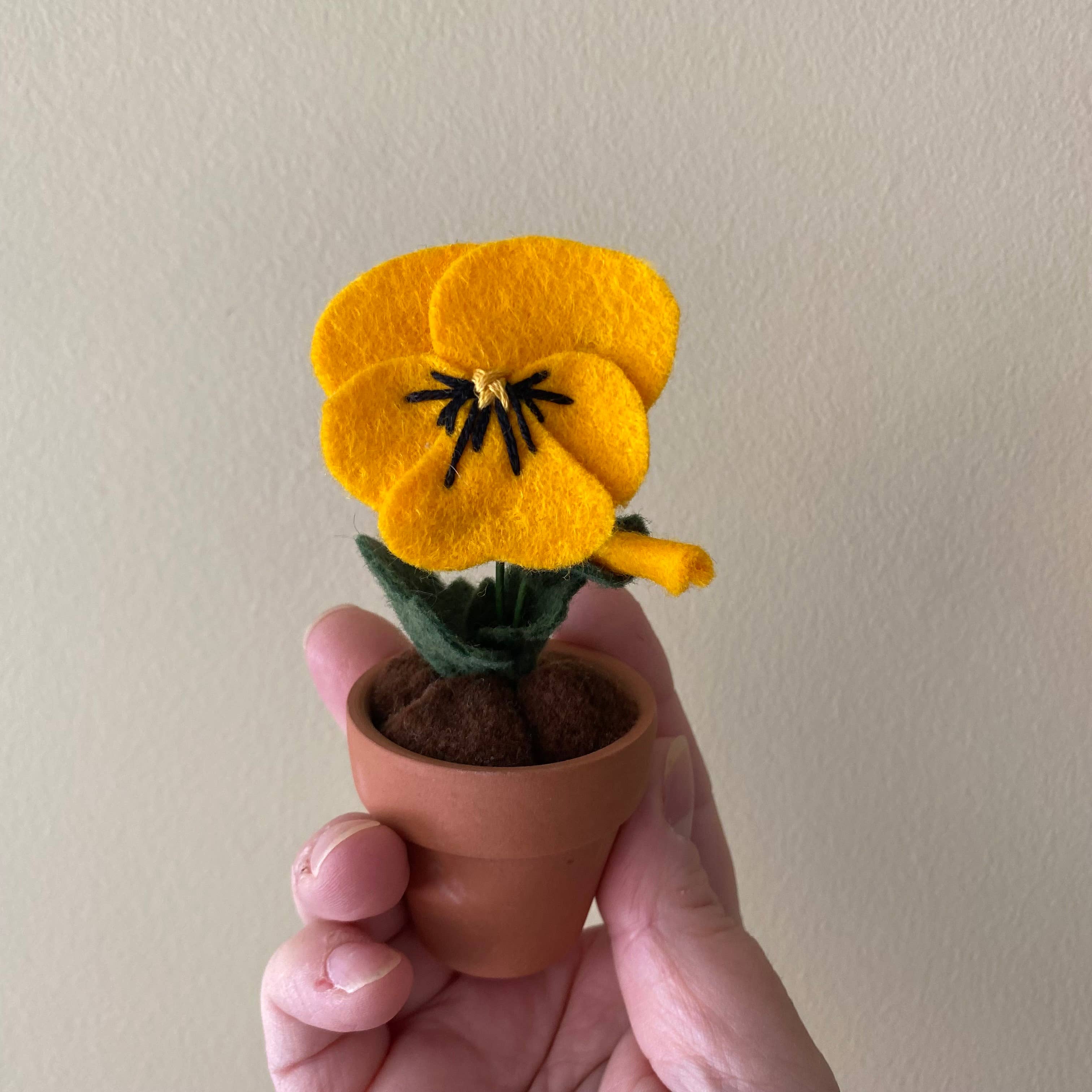 ForgetBKnot - Wholesale Artificial Flowers - Pansy Felt Forever Flower6