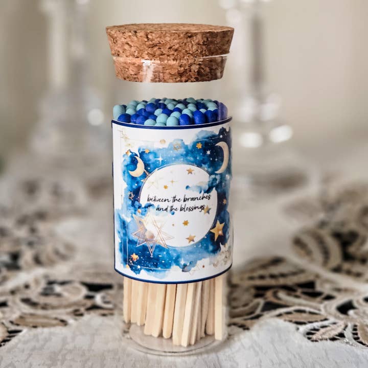 Himmelsk mellan grenarna och välsignelsernas tändsticksburk för Sukkah för wholesale av Salt Sparkle Shalom